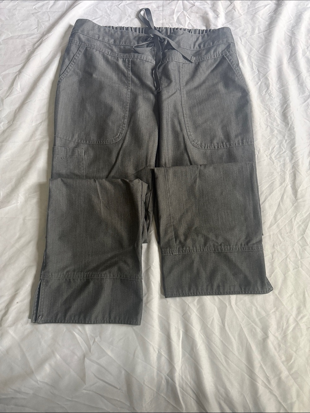 Grey's Anatomy Charcoal Gray Women's Scrub Top & Pants Set Small/Small Petite - Picture 2 of 4